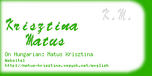 krisztina matus business card